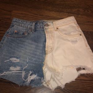Half Bleached Jean Shorts WildFable